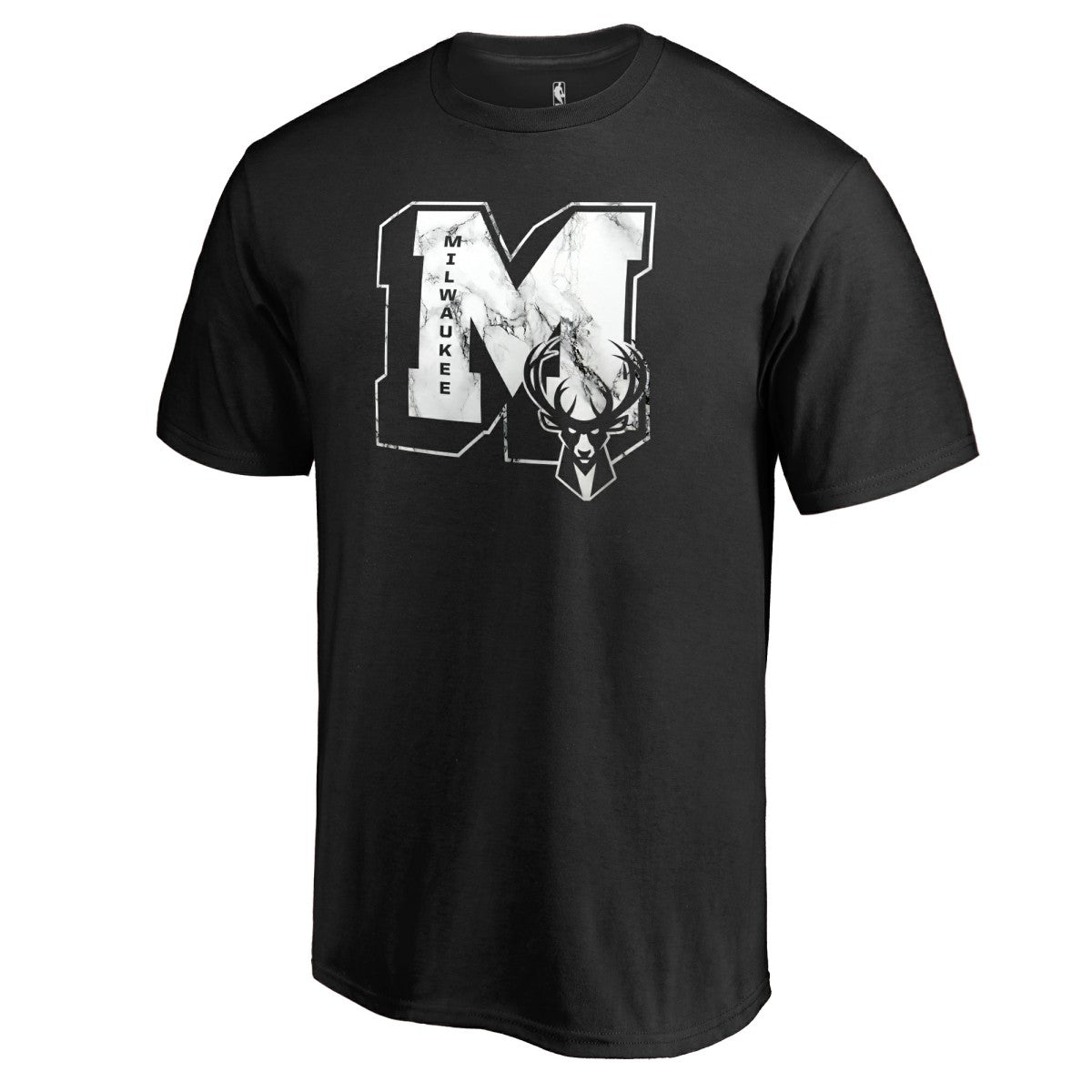 Black Milwaukee Bucks Letterman T-Shirt | NBA