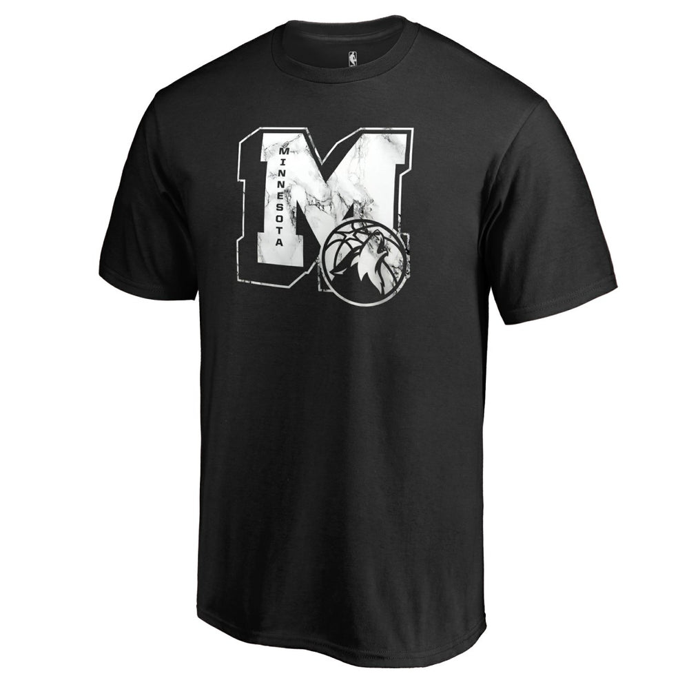 Black Minnesota Timberwolves Letterman T-Shirt | NBA