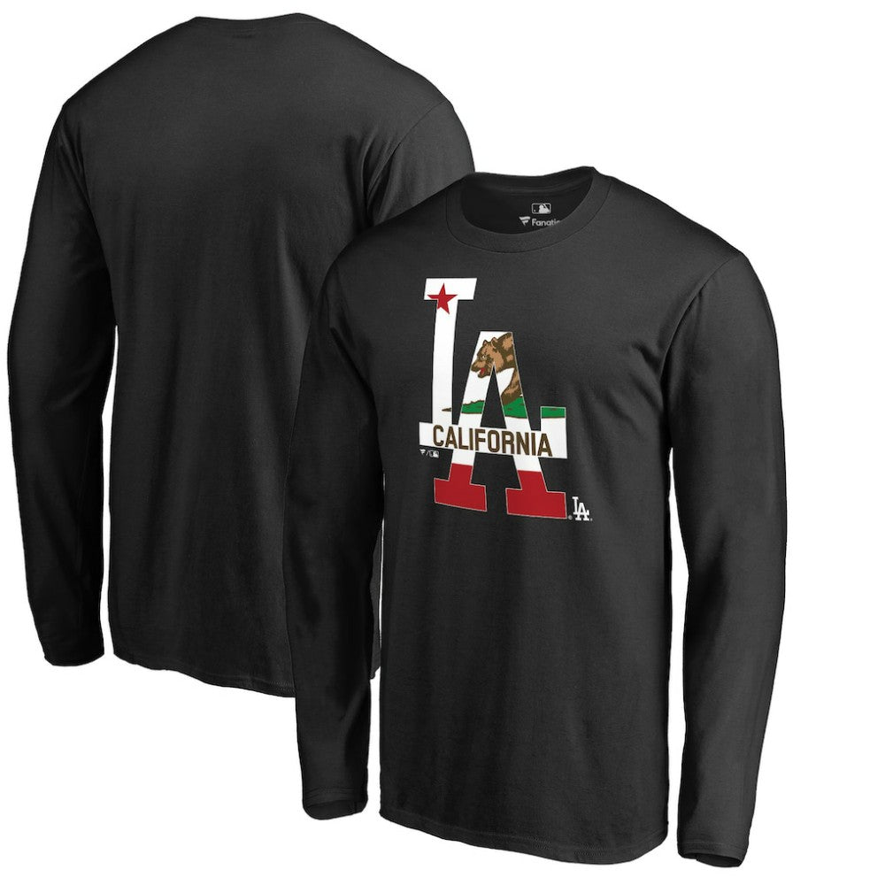 Los Angeles Dodgers Hometown Collection Cali Flag Long Sleeve T-Shirt - MLB T-shirts