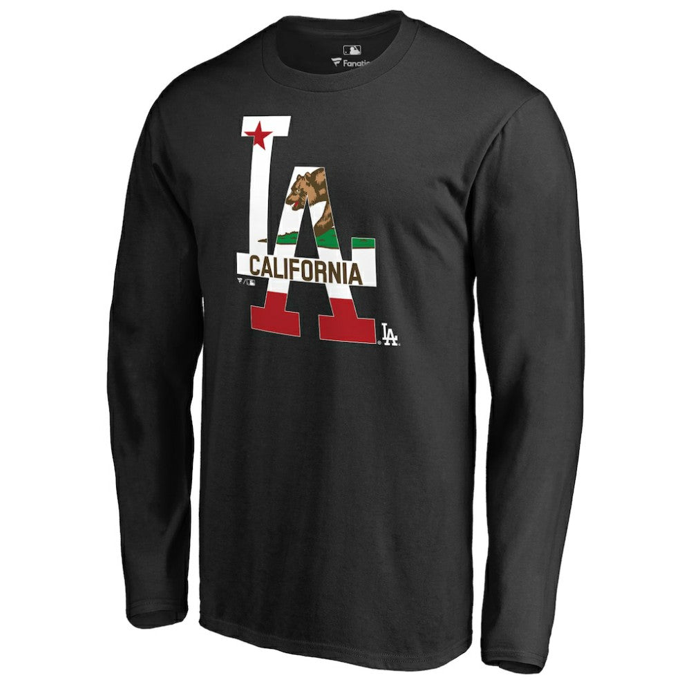 Los Angeles Dodgers Hometown Collection Cali Flag Long Sleeve T-Shirt - MLB T-shirts