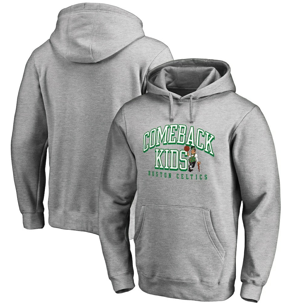Heathered Gray Boston Celtics Comeback Kids Pullover Hoodie | NBA
