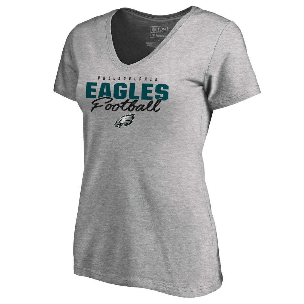 Philadelphia Eagles Women's Iconic Collection Script Assist V-Neck T-Shirt | NFL Sale