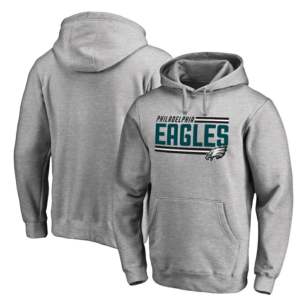 Philadelphia Eagles Iconic Collection Onside Stripe Pullover Hoodie | NFL Discount