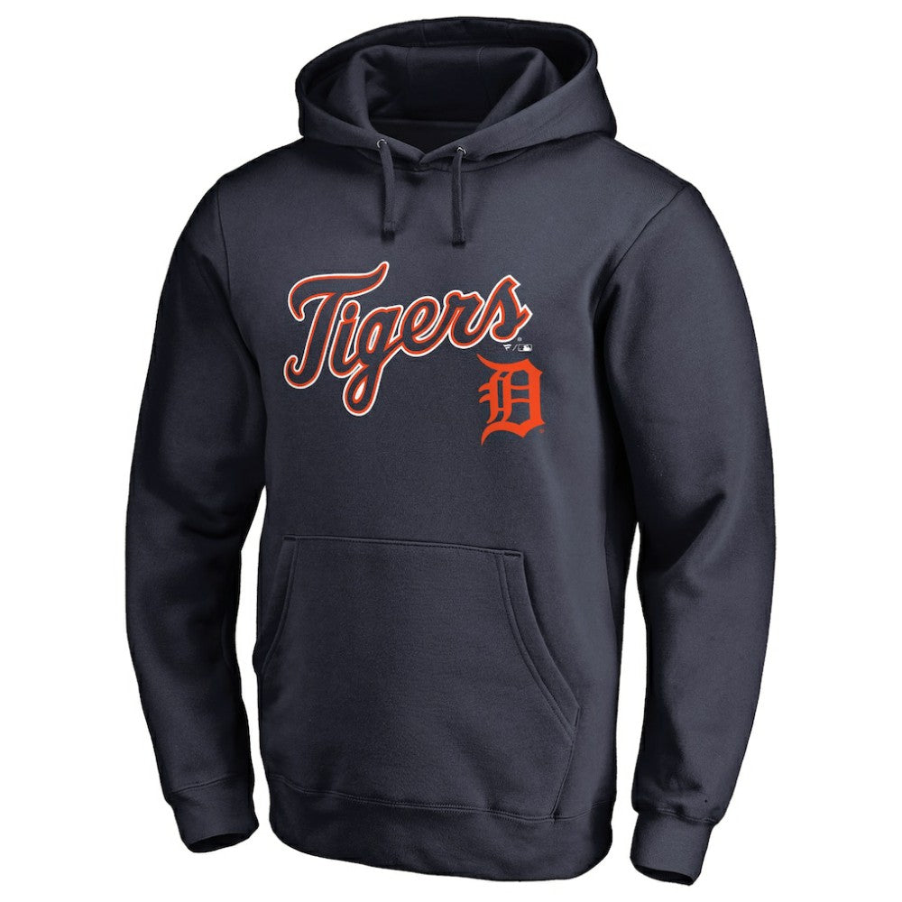 Detroit Tigers Team Lockup Fitted Pullover Hoodie - MLB Hoodies