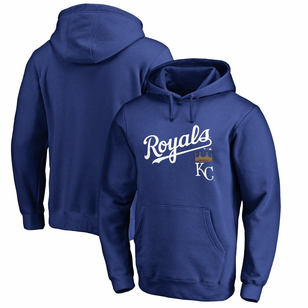 Kansas City Royals Team Lockup Fitted Pullover Hoodie - MLB Hoodies
