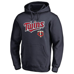 Minnesota Twins Team Lockup Fitted Pullover Hoodie - MLB Hoodies