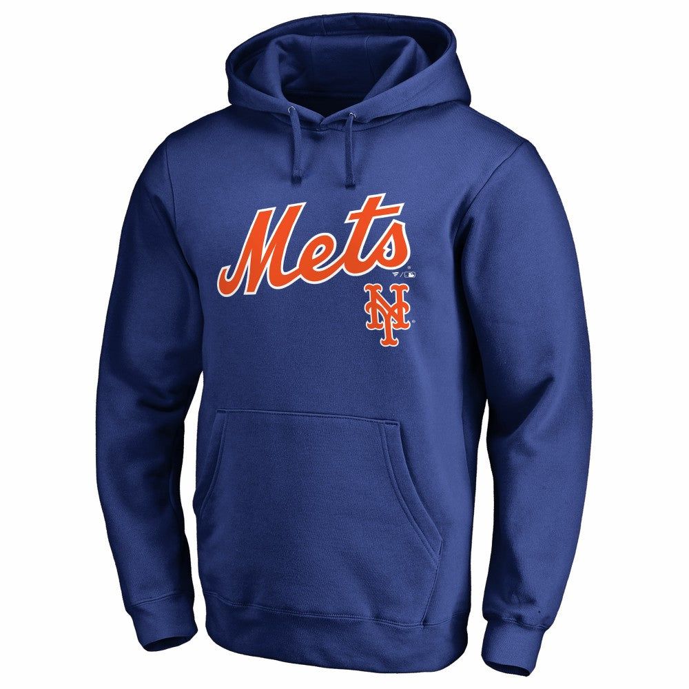 New York Mets Team Lockup Fitted Pullover Hoodie - MLB Hoodies