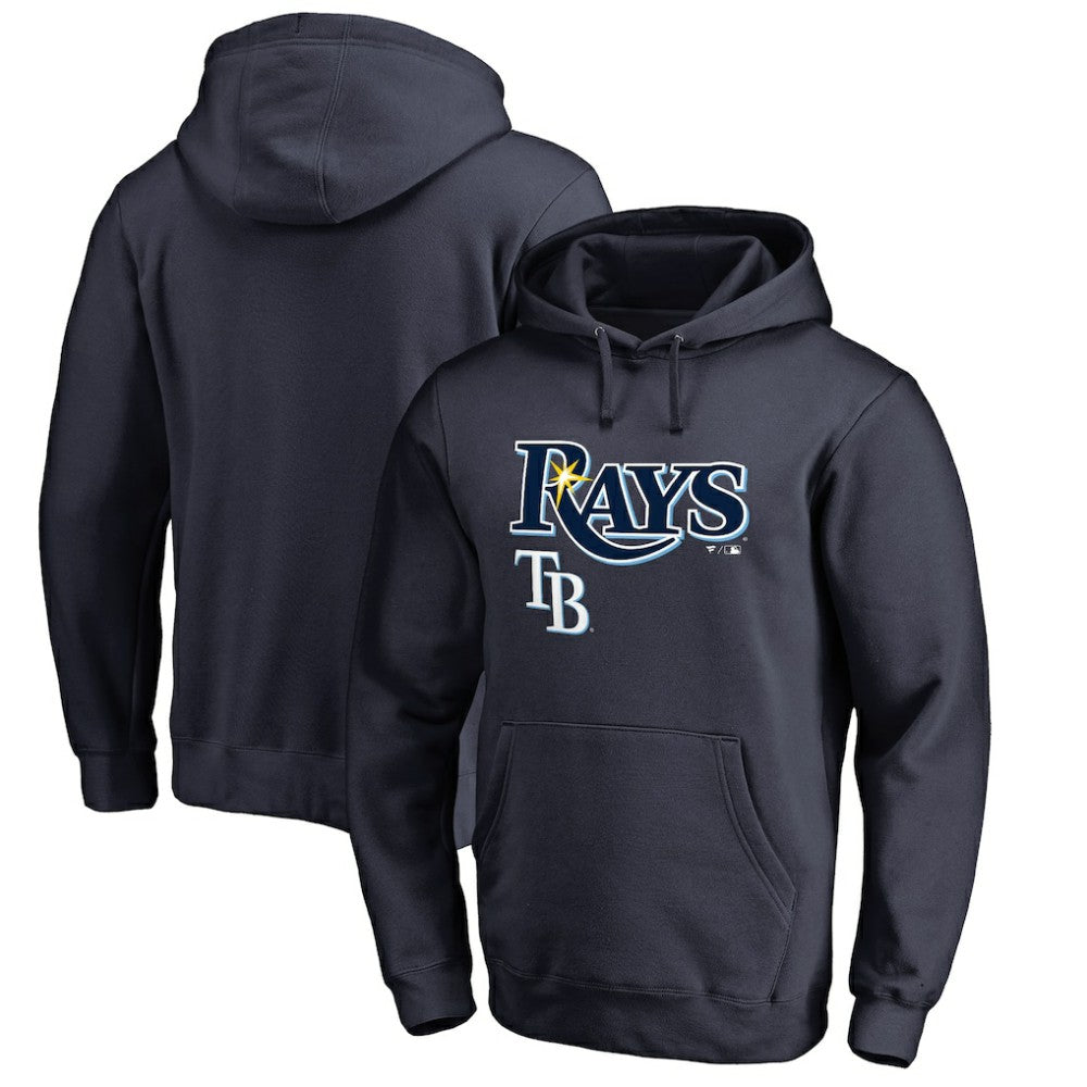 Tampa Bay Rays Team Lockup Fitted Pullover Hoodie - MLB Hoodies