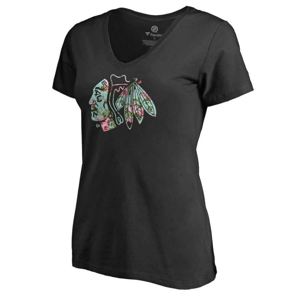 Chicago Blackhawks Women's Lovely V-Neck T-Shirt -  NHL T-shirts