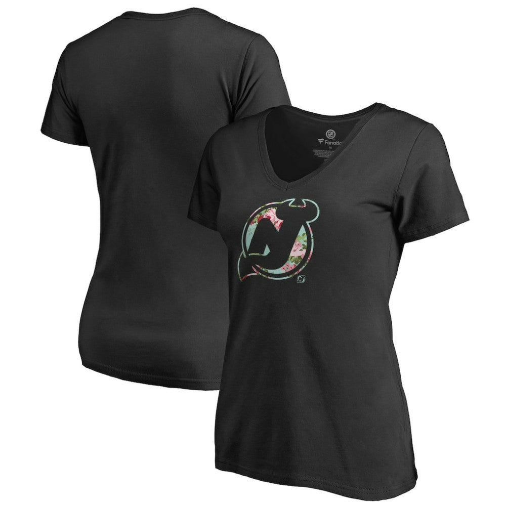 New Jersey Devils Women's Lovely V-Neck T-Shirt -  NHL T-shirts