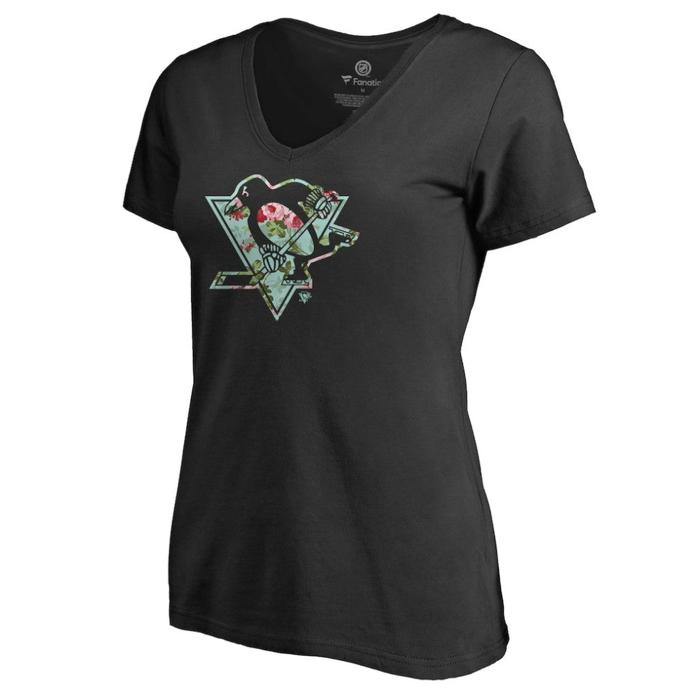 Pittsburgh Penguins Women's Lovely V-Neck T-Shirt -  NHL T-shirts