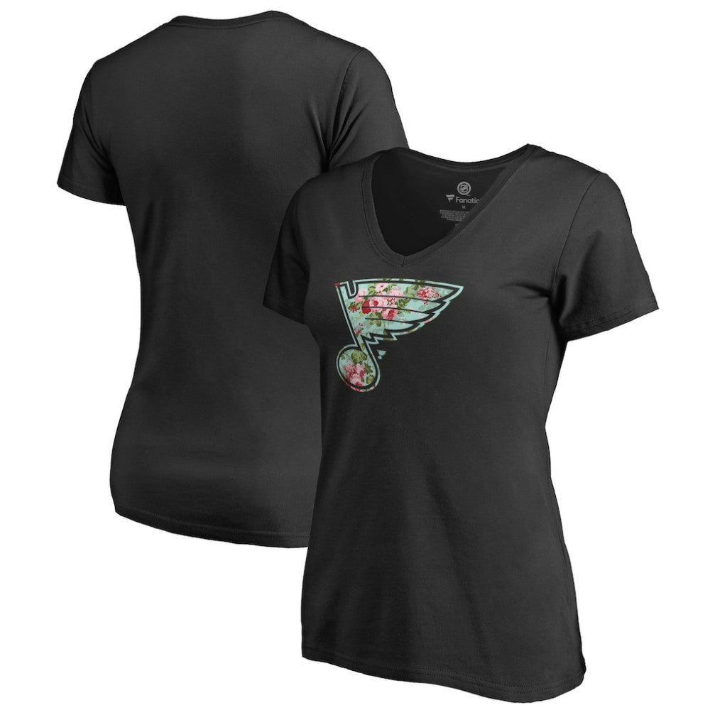 St. Louis Blues Women's Lovely V-Neck T-Shirt -  NHL T-shirts