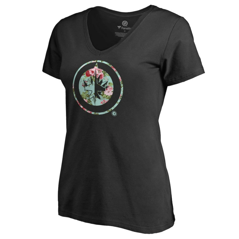 Winnipeg Jets Women's Lovely V-Neck T-Shirt -  NHL T-shirts