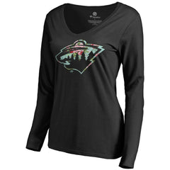 Minnesota Wild Women's Lovely Long Sleeve V-Neck T-Shirt -  NHL T-shirts