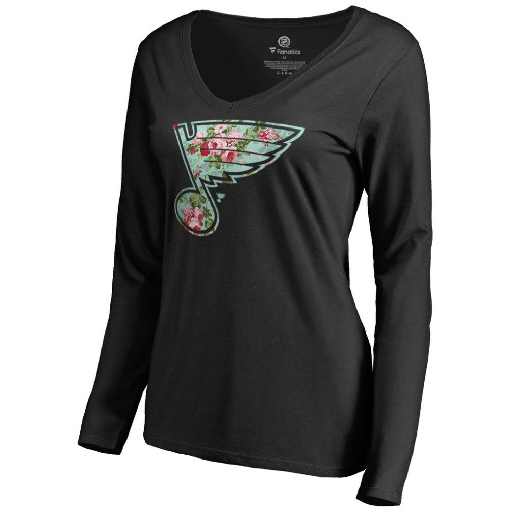 St. Louis Blues Women's Lovely Long Sleeve V-Neck T-Shirt -  NHL T-shirts