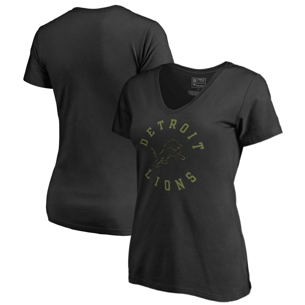 Detroit Lions Women's Camo Collection Liberty V-Neck T-Shirt | NFL Discount