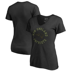 New England Patriots Women's Camo Collection Liberty V-Neck T-Shirt | NFL New