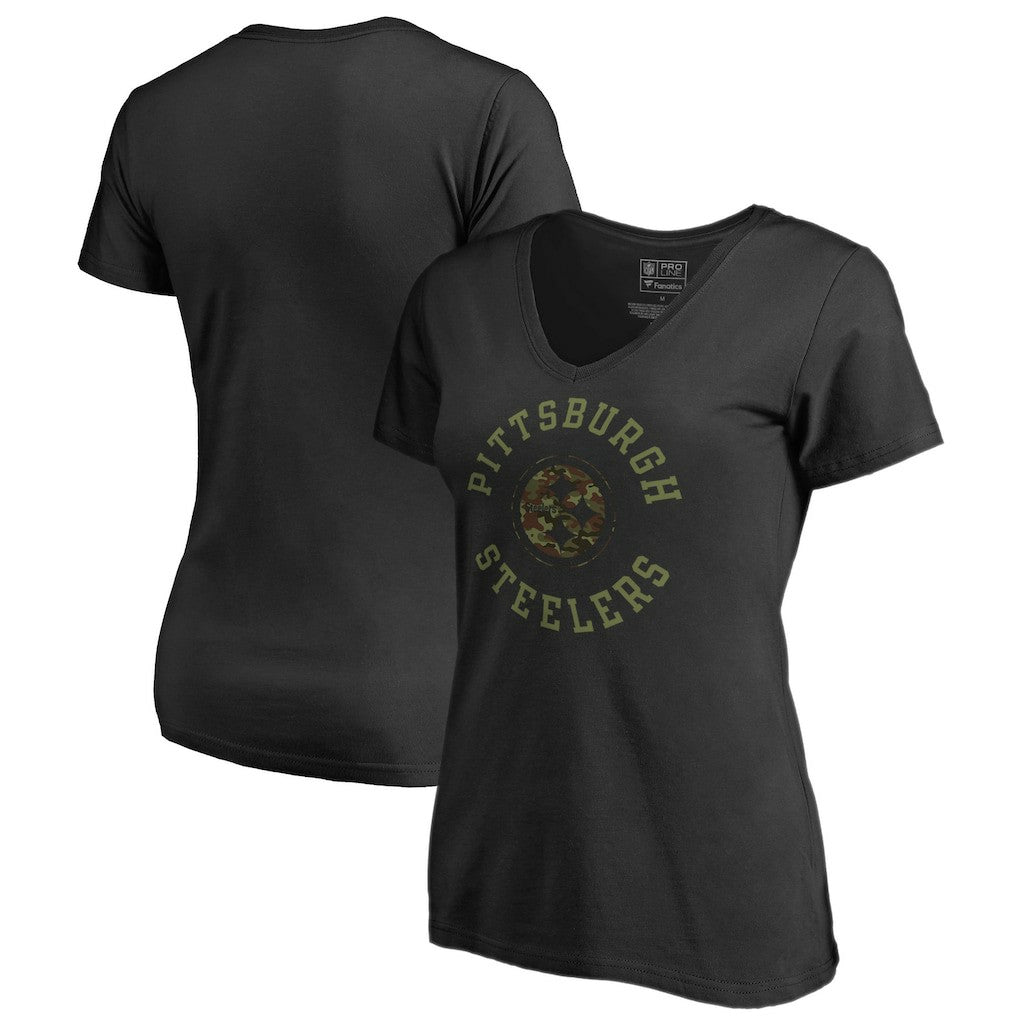 Pittsburgh Steelers Women's Camo Collection Liberty V-Neck T-Shirt | NFL Online