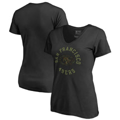 San Francisco 49ers Women's Camo Collection Liberty V-Neck T-Shirt | NFL Sale