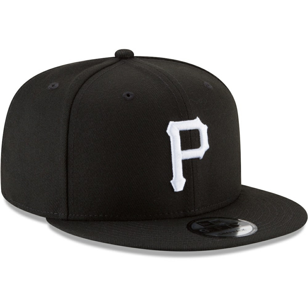 Pittsburgh Pirates New Era Black & White 9FIFTY Snapback Hat - MLB Hats