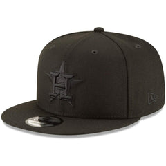 Houston Astros New Era Black on Black 9FIFTY Team Snapback Adjustable Hat - MLB Hats