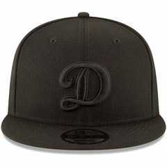 Los Angeles Dodgers New Era Script Logo Black on Black 9FIFTY Snapback Adjustable Hat - MLB Hats