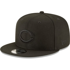 Cincinnati Reds New Era Black on Black 9FIFTY Team Snapback Adjustable Hat - MLB Hats
