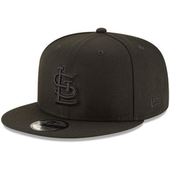 St. Louis Cardinals New Era Black on Black 9FIFTY Team Snapback Adjustable Hat - MLB Hats