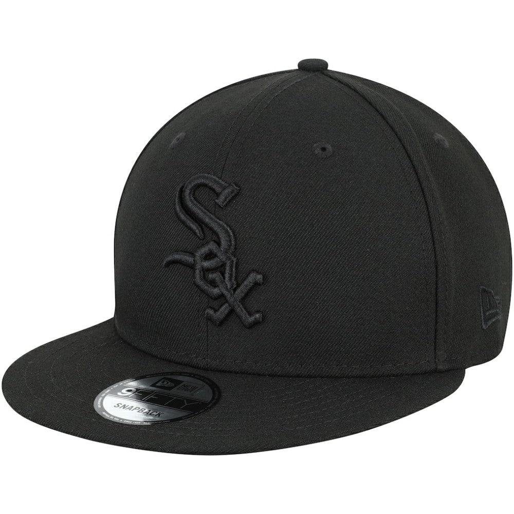 Chicago White Sox New Era Black on Black 9FIFTY Team Snapback Adjustable Hat - MLB Hats