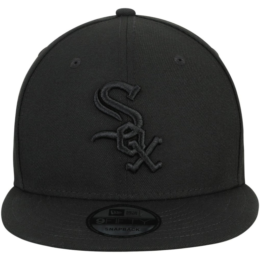 Chicago White Sox New Era Black on Black 9FIFTY Team Snapback Adjustable Hat - MLB Hats