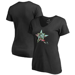 Houston Astros Women's Lovely V-Neck T-Shirt - MLB T-shirts