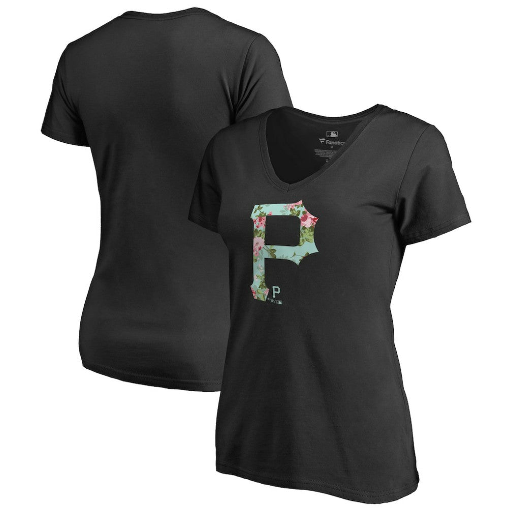 Pittsburgh Pirates Women's Lovely V-Neck T-Shirt - MLB T-shirts