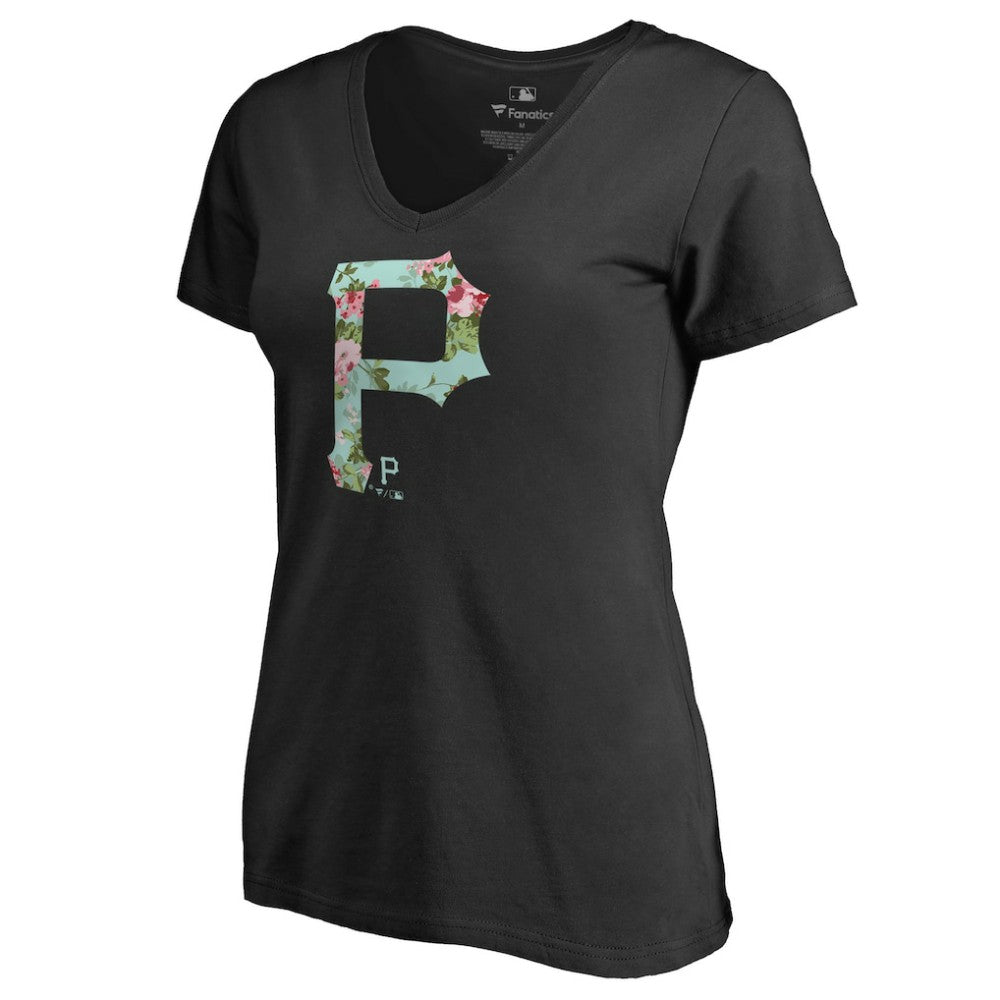 Pittsburgh Pirates Women's Lovely V-Neck T-Shirt - MLB T-shirts