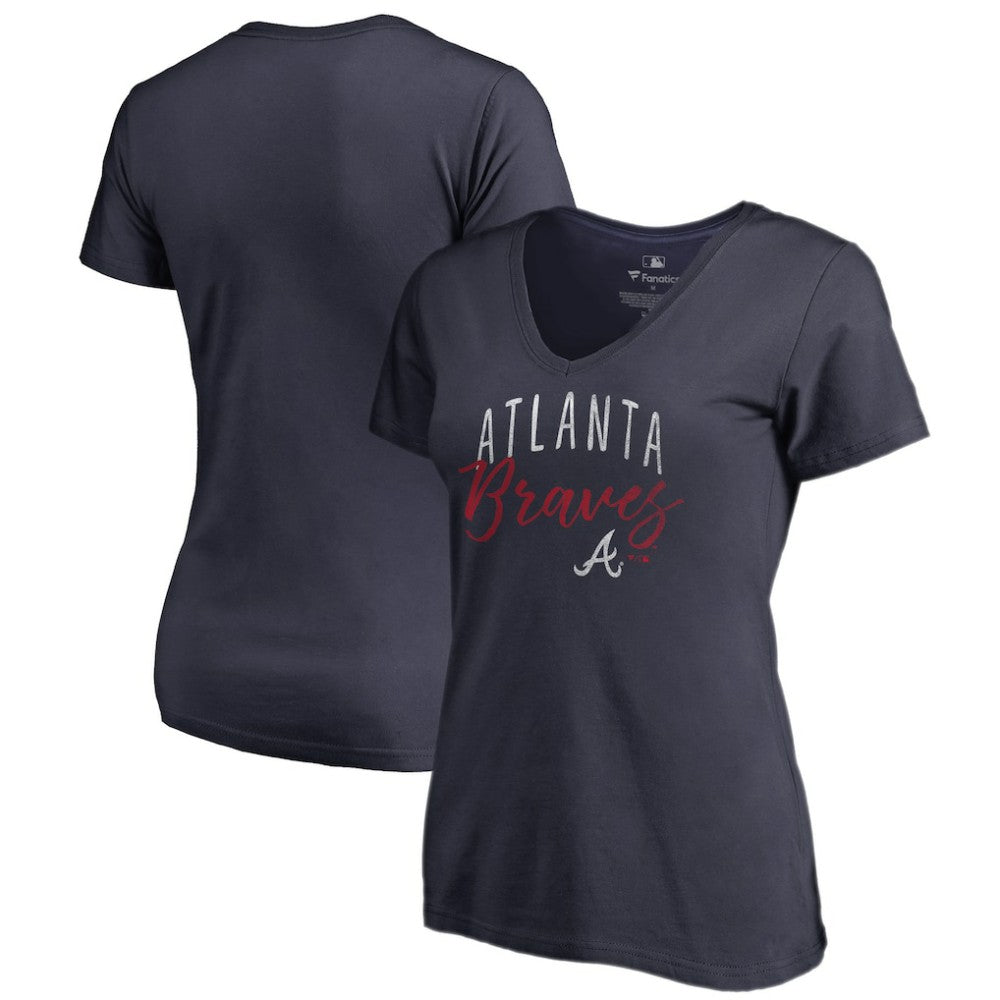 Atlanta Braves Women's Graceful V-Neck T-Shirt - MLB T-shirts