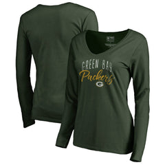 Green Bay Packers Women's Graceful Long Sleeve V-Neck T-Shirt | NFL Online