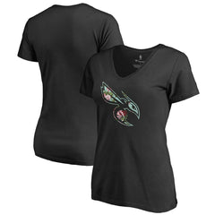Black Charlotte Hornets Lovely V-Neck T-Shirt | NBA