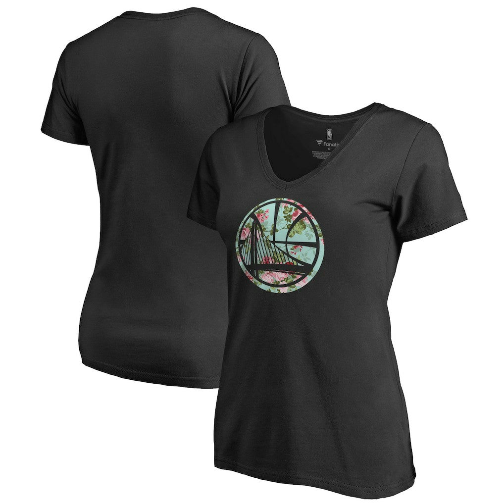 Black Golden State Warriors Lovely V-Neck T-Shirt sale | NBA