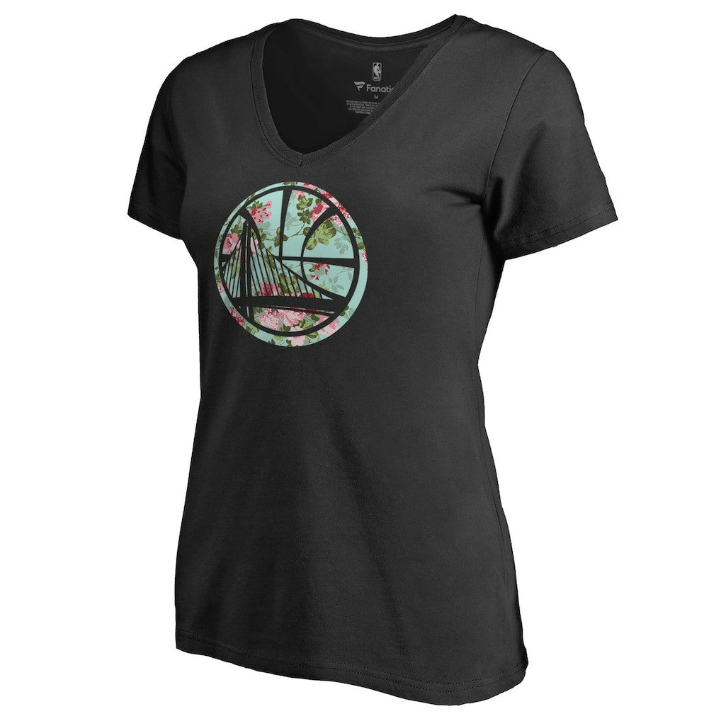 Black Golden State Warriors Lovely V-Neck T-Shirt sale | NBA