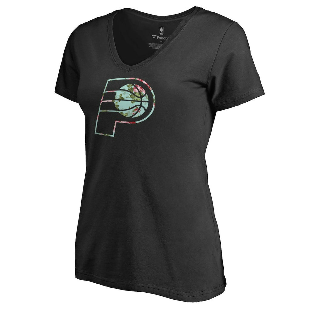 Black Indiana Pacers Lovely V-Neck T-Shirt | NBA