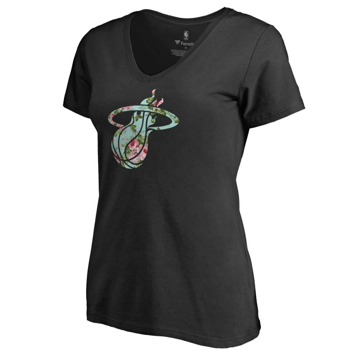 Black Miami Heat Lovely V-Neck T-Shirt | NBA