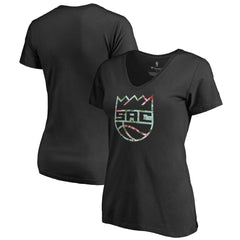 Black Sacramento Kings Lovely V-Neck T-Shirt sale | NBA