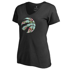 Black Toronto Raptors Lovely V-Neck T-Shirt | NBA