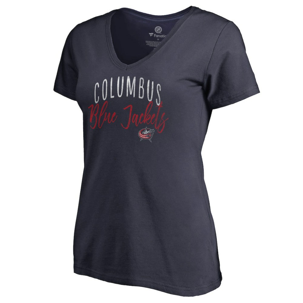 Columbus Blue Jackets Women's Graceful V-Neck T-Shirt -  NHL T-shirts