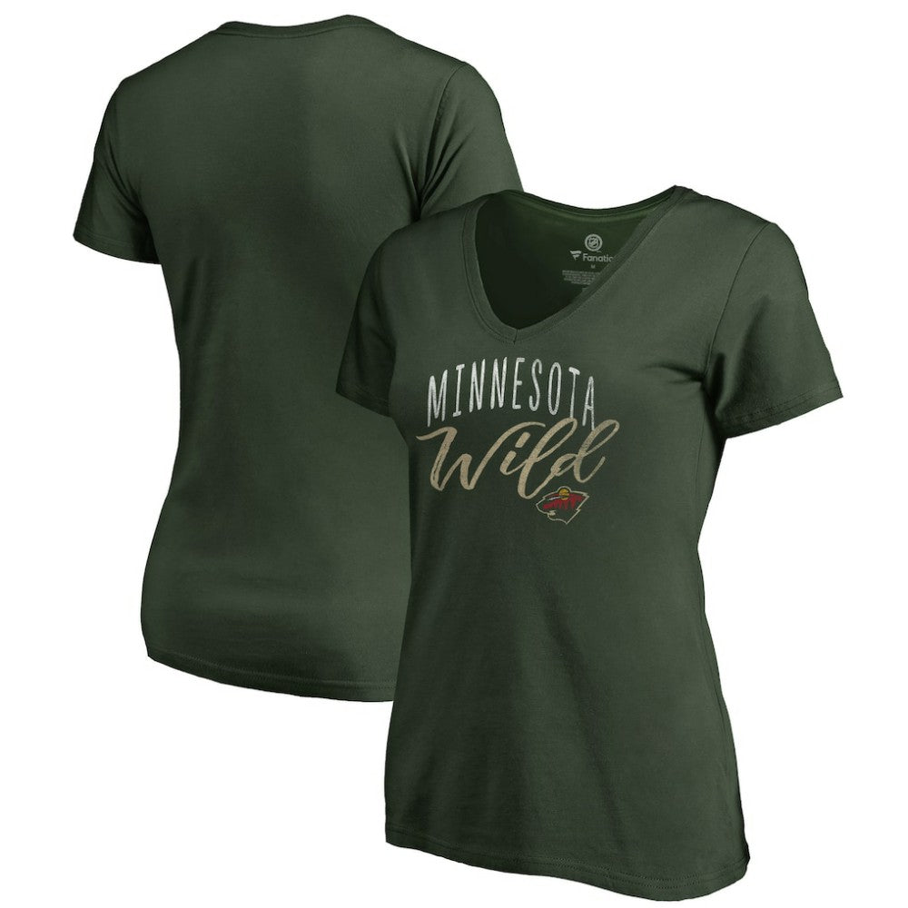 Minnesota Wild Women's Graceful V-Neck T-Shirt -  NHL T-shirts