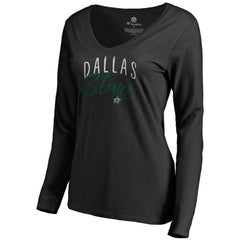 Dallas Stars Women's Graceful Long Sleeve V-Neck T-Shirt -  NHL T-shirts