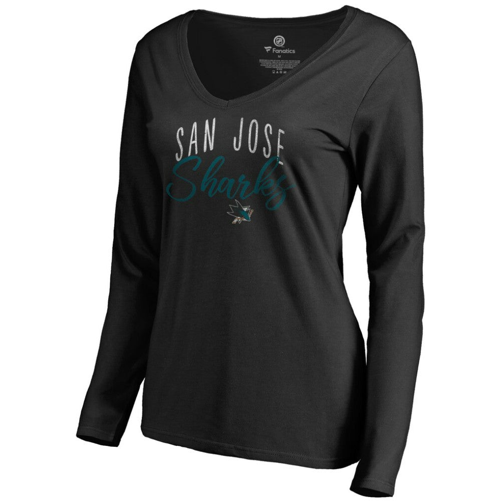 San Jose Sharks Women's Graceful Long Sleeve V-Neck T-Shirt -  NHL T-shirts