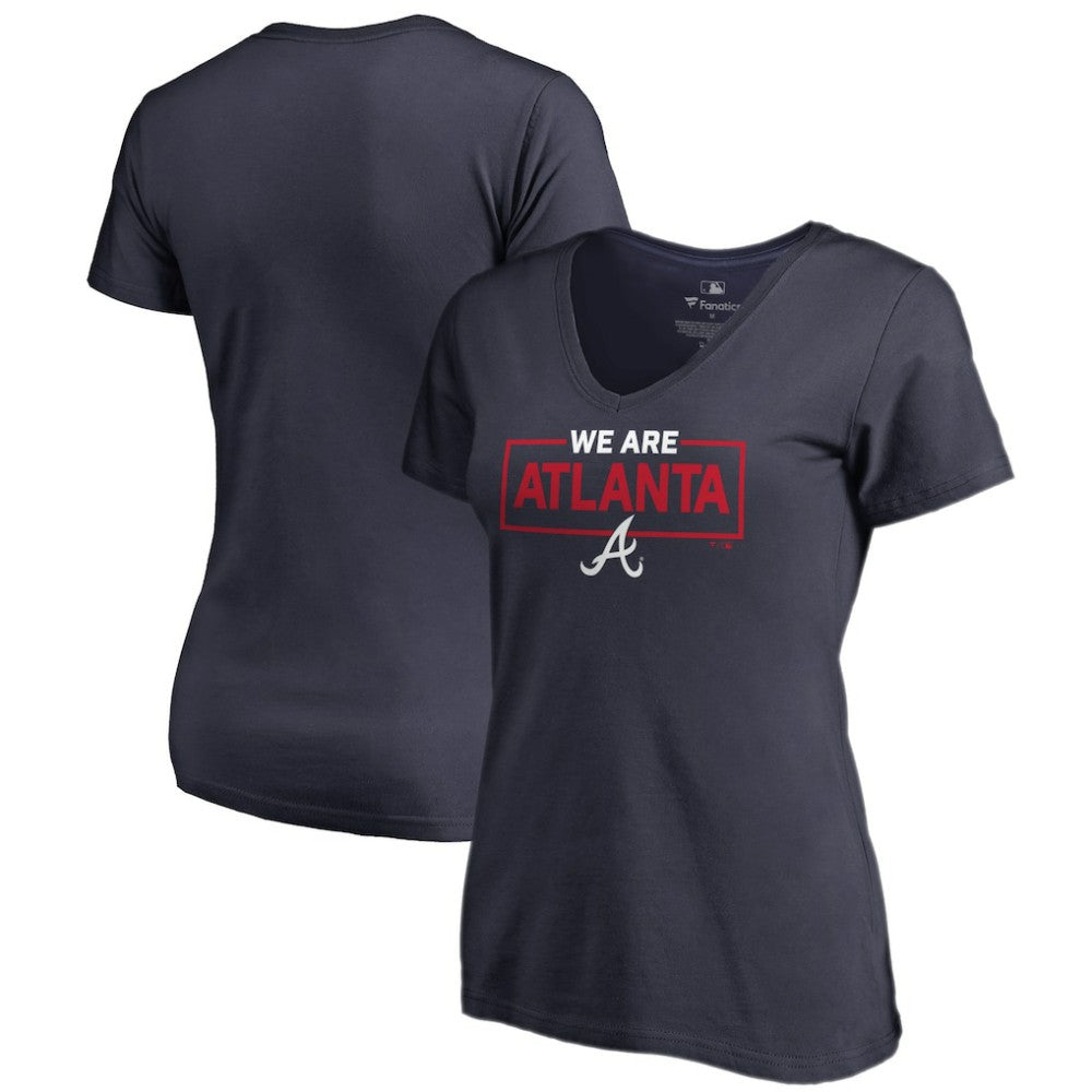 Atlanta Braves Women's We Are Icon V-Neck T-Shirt - MLB T-shirts