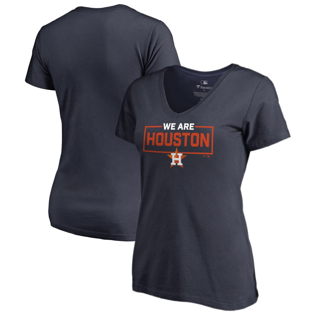 Houston Astros Women's We Are Icon V-Neck T-Shirt - MLB T-shirts