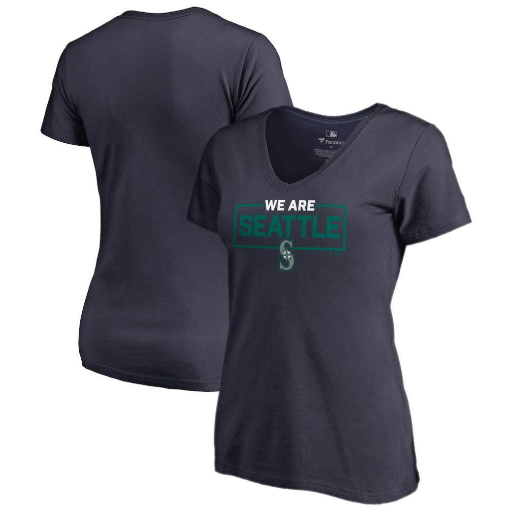 Seattle Mariners Women's We Are Icon V-Neck T-Shirt - MLB T-shirts