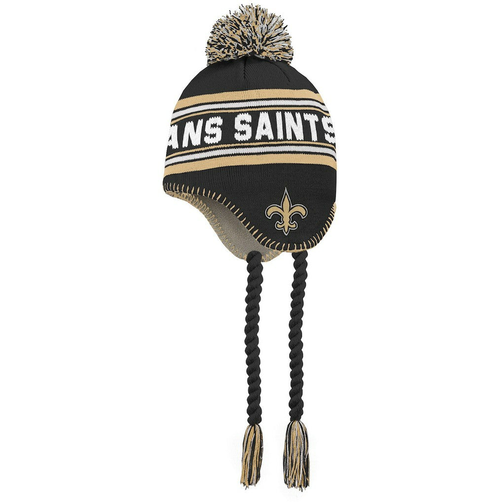 New Orleans Saints Preschool Jacquard Tassel Knit Hat with Pom | NFL Sale